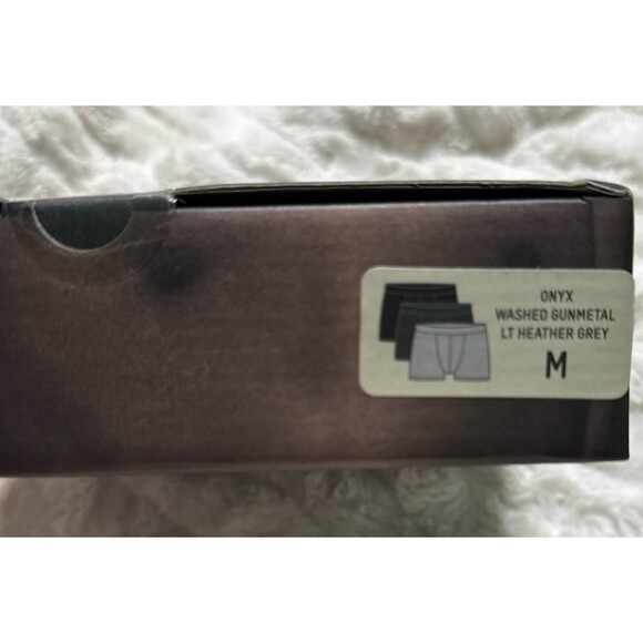 NEW SKIMS 3 Pack Boxer Briefs 3"  MENS M Cotton Blend Heather Multi Grey NWT - Picture 3 of 3